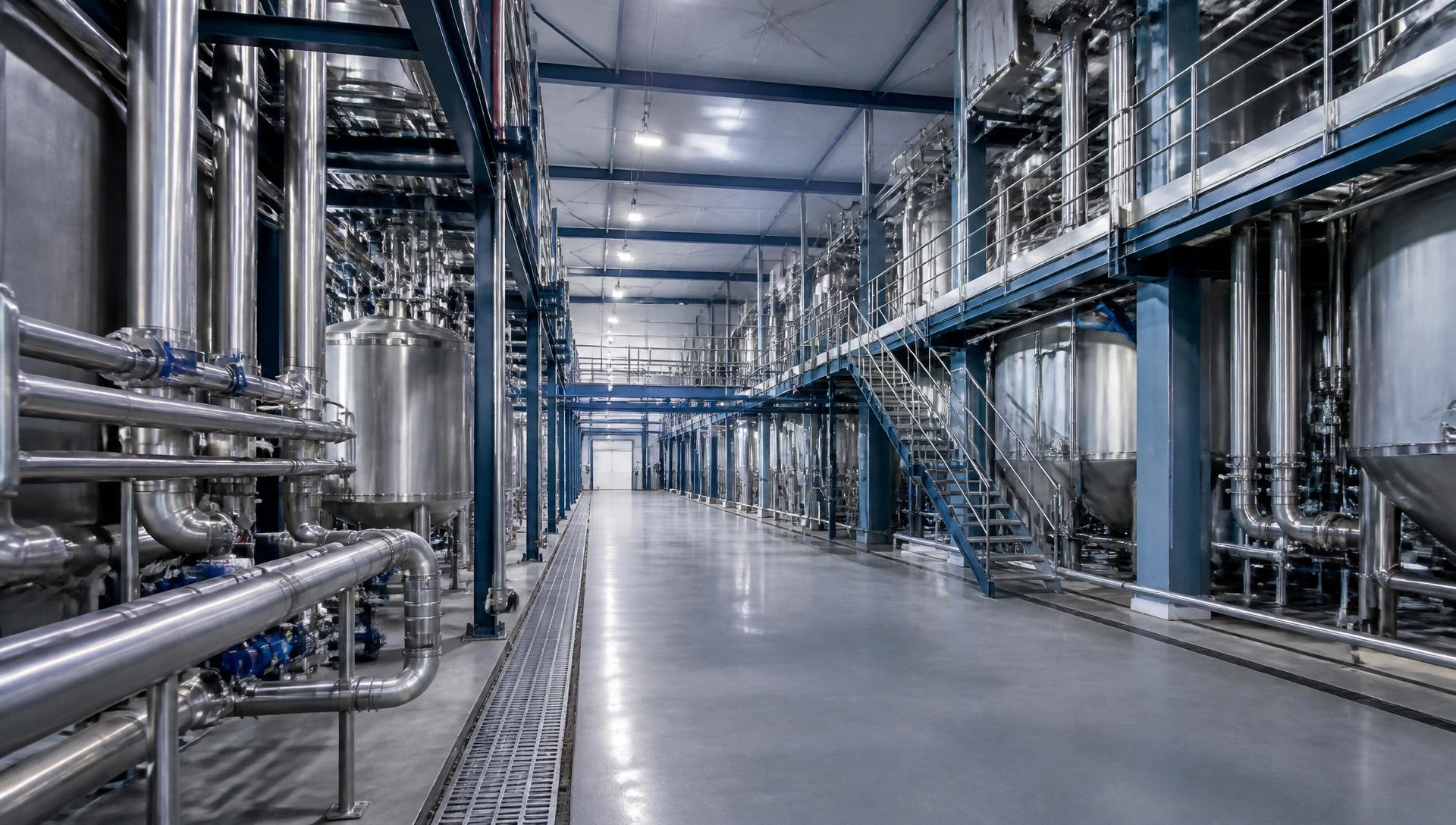 Modern industrial processing facility